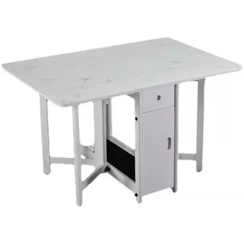 Модный белый цвет складной обеденный стол мебель многофункциональный прямоугольный складной обеденный стол складные стулья