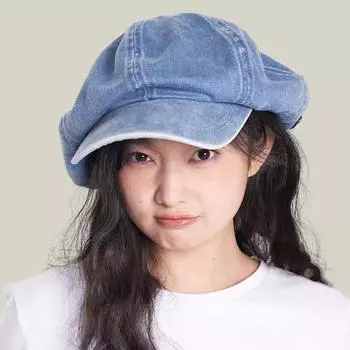 Модный берет-облако с большой окружностью головы, женские восьмиугольные береты, нишевые шляпы для художников, британский стиль, однотонная кепка для маленького лица