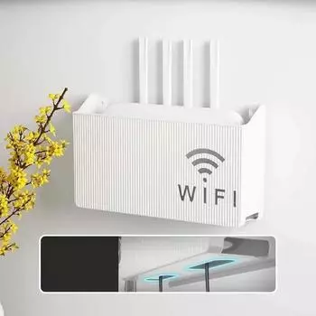Модный беспроводной маршрутизатор Wi-Fi, полка для хранения из АБС-пластика, стойка для кабеля, кронштейн для питания, органайзер для гостиной синий
