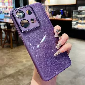 Модный блестящий мягкий силиконовый блестящий бумажный чехол для Redmi Note 12 13 PRO PLUS Xiaomi 13 Poco X6 X5 M6 Pro, прозрачный чехол Redmi note13 4G синий