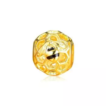 Модный блестящий шарм в виде пчелы подходит для европейского браслета из стерлингового серебра 925 пробы, сделай сам, ажурные бусины для изготовления ювелирных изделий