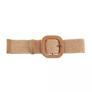 Модный богемный эластичный пояс на талию, широкий плетеный пояс, соломенный пояс Camel-Style 2