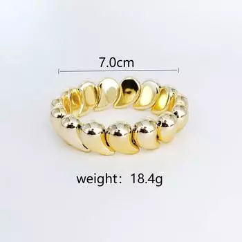 Модный браслет, браслет с каплями воды, эластичный браслет с каплями воды из золота и серебра золотой