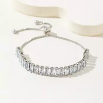 Модный браслет-цепочка из циркония золотого и серебряного цвета для женщин и девочек, регулируемый браслет с подвесками, ювелирный подарок золотой