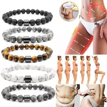 Модный браслет для похудения, микромагнитный браслет, браслет из натурального камня, женский браслет с магнитной терапией, ювелирные изделия для создания идеальной формы тела A
