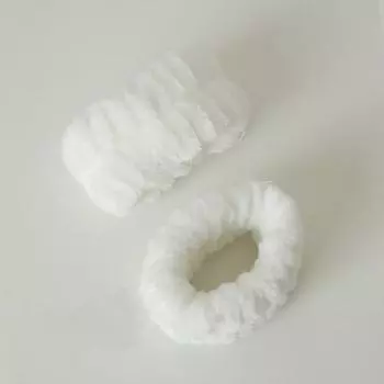 Модный браслет из 2 предметов, одна пара, для мытья лица и запястья, впитывающий воду и пот, браслет для вытирания волос, влагостойкий рукав, защита запястья 2pcs белый