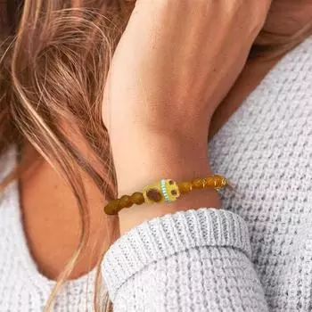 Модный браслет из эластичной веревки с бисером и медведем для женщин, праздничные украшения для вечеринок, подарки