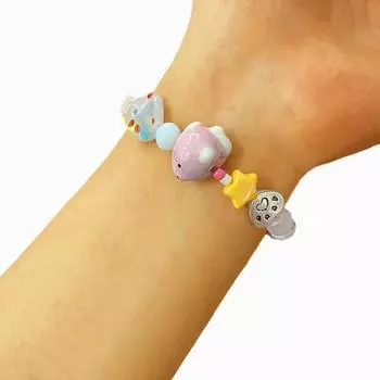 Модный браслет из бисера с изображением мультяшного животного и кристаллов, простой регулируемый браслет для украшений для девочек, подарок на праздничную вечеринку