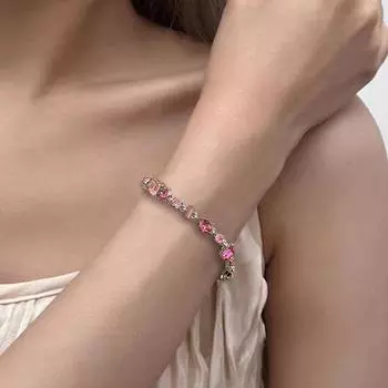 Модный браслет из искусственного хрусталя с регулируемой оправой из бриллиантов, женский браслет для вечеринки