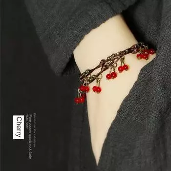 Бренд Mihmily - модный браслет из красных бусин в стиле ретро, приносящий удачу