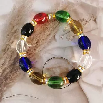 Модный браслет из натуральных стеклянных бусин, браслет с усовершенствованной текстурой ручной работы, ювелирные аксессуары и подарки на день рождения
