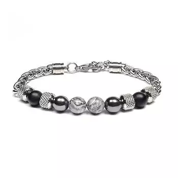 Модный браслет из нержавеющей стали с натуральным тигровым глазом, мужской и женский браслет в стиле хип-хоп, ручная работа, наручные украшения, подарки для друга жёлтый