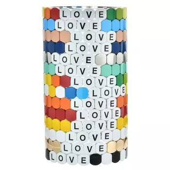 Модный браслет из сплава с краской Новый браслет Honeycomb LOVE Bracelet 17-22cm белый