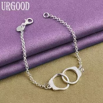 Модный браслет из стерлингового серебра 925 пробы, свадебные украшения 20cm