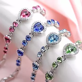 Модный браслет Персиковое сердце Женский браслет Изысканные украшения красный