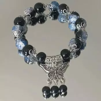 Модный браслет с глубоководными руинами и кисточкой-бабочкой синего цвета, женские вечерние ювелирные аксессуары, подарки