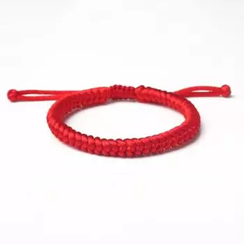 Модный браслет с красной нитью для мужчин и женщин, тканый детский браслет ручной работы