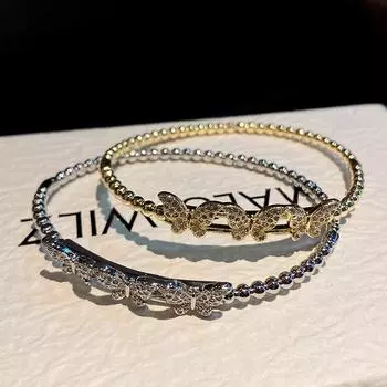 Модный браслет с нерегулярными буквами, универсальный и высококачественный графический женский браслет из меди 17CM