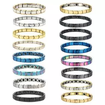 Модный браслет с сердечками и звездами, эластичные итальянские звенья, браслет из нержавеющей стали, ширина 9 мм, браслет для мужчин и женщин, ювелирные изделия своими руками, подарки stainless steel