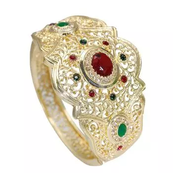 Модный браслет золотого цвета для женщин, свадебные украшения для невесты, фестиваль подарков красный