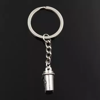 Модный брелок 21x10x10 мм 3D подвески в виде чашки кофе DIY мужские ювелирные изделия автомобильный брелок кольцо держатель сувенир для подарка серебряный