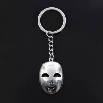 Модный брелок 40x26 мм, вечерние маски, Маскарад Марди Гра, бронзовые подвески, сделай сам, мужские ювелирные изделия, автомобильный брелок, подарок серебряный