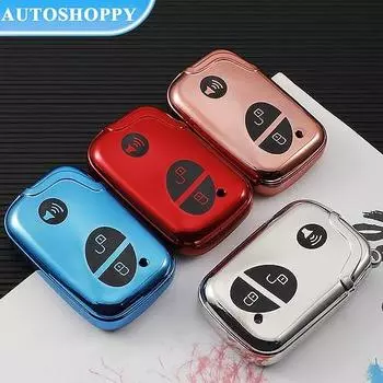 Модный брелок для ключей из ТПУ, чехол-держатель, наклейка для BYD S6 S7 G3 L3 M6 L6 E6 F0 F3 3 кнопки, умный дистанционный ключ синий