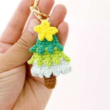 Модный брелок для ключей Рождественская елка ручной работы вязаный крючком кулон декоративная сумочка шерстяной брелок