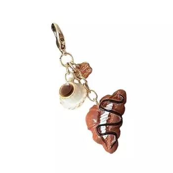 Модный брелок для ключей в виде хлеба с пряжкой Практичный и привлекающий внимание аксессуар для студентов и законодателей моды T2