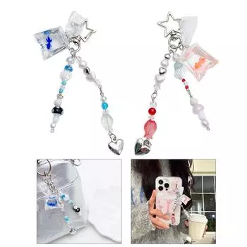 Модный брелок для ключей в виде рыбки, креативный держатель для ключей, портативная сумка, подвеска, амулет и аксессуар для телефона для женщин жёлтый