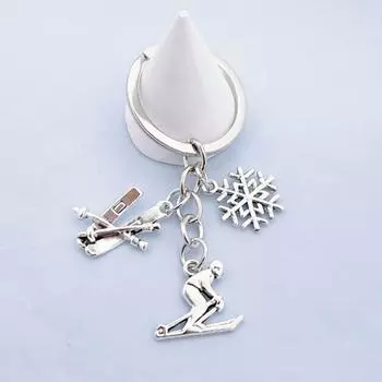 Модный брелок для лыжного спорта, подвеска, спортивный брелок для горнолыжного курорта, подарок, украшение