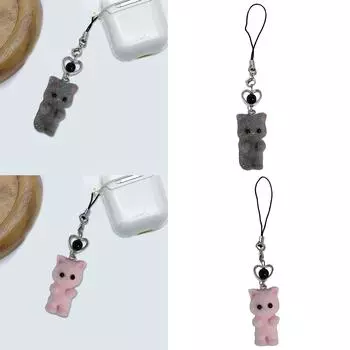 Модный брелок-подвеска 3D-животное телефонный шарм мультяшное животное брелок для сумок телефонов наушников и брелоков 5