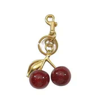 Модный брелок с красными вишнями, летние фрукты, вишня, кулон, брелок для женщин, мужчин, сумка, аксессуары красный