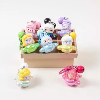 Модный брелок-самолет с пузырьками – подвеска из гальванизированной смолы для телефонов и сумок