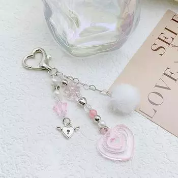 Модный брелок в виде сердца Kawaii, изысканный брелок Kawaii, милый телефон, шнурок, защита от потери, рюкзак, украшения, аксессуары, подарки