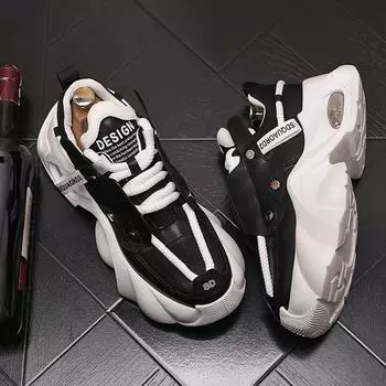 Модный бренд, дизайнер, белые, толстые, повседневные, мужские, на плоской подошве, мокасины, спортивные, прогулочные, кроссовки, обувь для мужчин 39