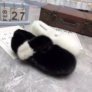 Модный бренд меховые балетки плюшевые женские замшевые туфли мода повседневная обувь Marie Janes зима 2025 тренд новые удобные прогулочные туфли Zapatillas De Mujer 35 чёрный