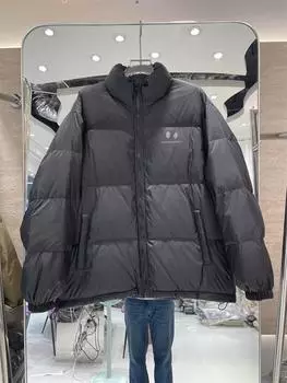 Модный бренд зима 2024 новый пуховик женский короткий воротник стойка маленькая куртка хлеб утолщенная модная куртка S (80-60kg can be worn)