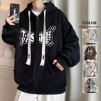 Модный брендовый кардиган с капюшоном, свитер для мужчин, весна и осень, новая свободная студенческая куртка для подростков M белый