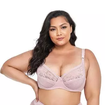 Модный бюстгальтер большого размера из чистого хлопка, сексуальное женское нижнее белье со стальным кольцом, удобный впитывающий пот кружевной бюстгальтер 85D