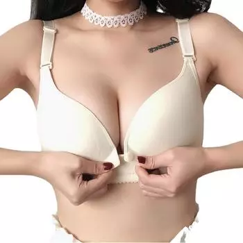 Модный бюстгальтер для кормления беременных женщин с открытой пряжкой спереди, бюстгальтер для кормления грудью, большие размеры, верхняя поддержка 75C красный