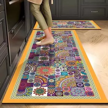Модный бытовой кухонный ковер с водопоглощающим и противоскользящим силиконовым покрытием для устойчивости к маслу и воде 40X60cm one piece