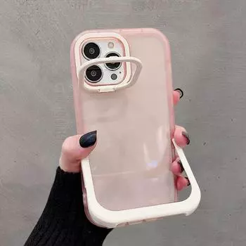 Модный чехол-держатель с невидимым кронштейном ярких цветов для Iphone 14 11 12 13 Pro Max, прозрачная противоударная задняя крышка для телефона For iPhone 11