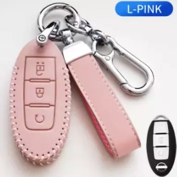 Модный чехол для автомобильного ключа, чехол-брелок для Nissan Qashqai Juke J10 J11 X-Trail T32 T31 Kicks Tiida Pathfinder Note Infiniti Keyless A Style коричневый