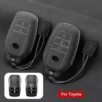 Модный чехол для автомобильного ключа для Toyota CHR Hilux Fortuner Land Cruiser 200 Camry Corolla Crown RAV4 Highland 2 buttons