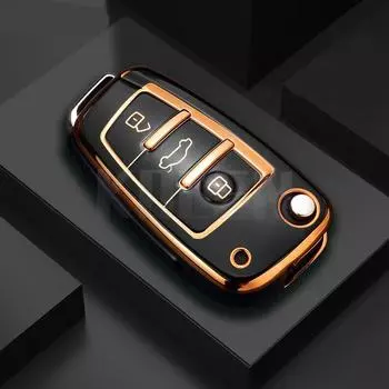 Модный чехол для автомобильного ключа из ТПУ для A1 A3 8P 8L A4 A5 B6 B7 A6 A7 C5 C6 4F Q3 Q5 Q7 Q8 TT S3 S4 S6 RS аксессуары