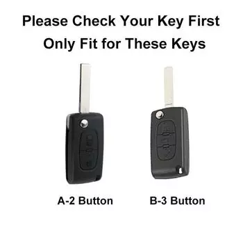 Модный чехол для автомобильного ключа из ТПУ, чехол-брелок для Peugeot 107 207 307 308 407 607 3008 5008 для Citroen Xsara Picasso C5 C6 C8