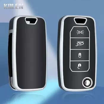Модный чехол для автомобильного ключа TPU Flip Key Case Cover Shell Fob для Jeep Renegade Compass 2016 2019 4 кнопки складной протектор без ключа аксессуары