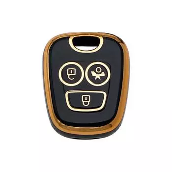 Модный чехол для дистанционного ключа из ТПУ для Peugeot 106 107 206 207 306 307 406 407 для Citroen C1 C4 Защитные аксессуары чёрный