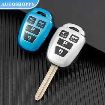 Модный чехол для дистанционного ключа из ТПУ автомобиля, брелок в виде ракушки для Toyota Camry Prius 2012 2013 2014 2015 2016 2017 Corolla RAV4, аксессуары красный